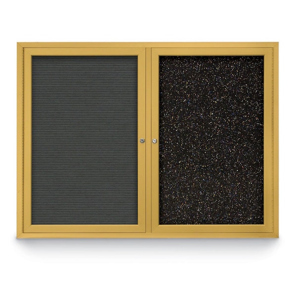 Corkboard, Burgundy/ Brnze, 24" x 36"